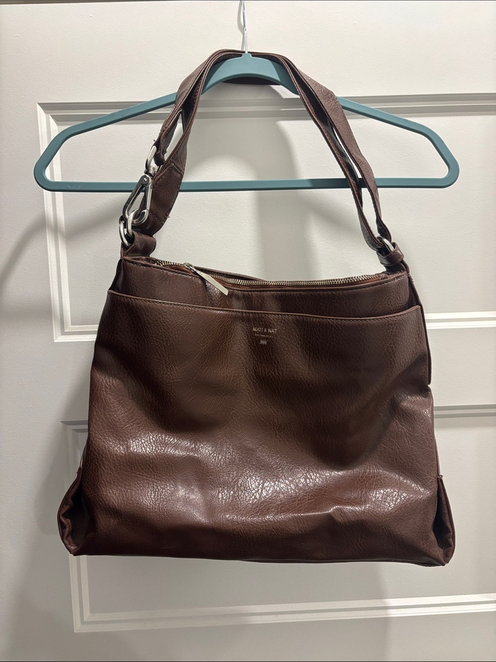 Matt & Nat Chocolate Brown Shoulder Bag with Double Straps